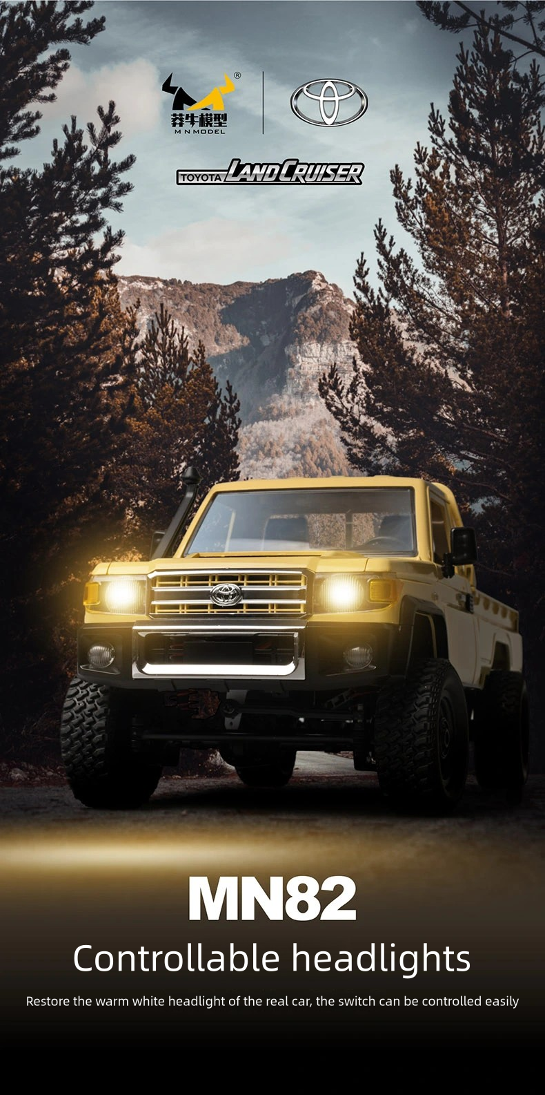 MN-82_1:12_Full Scale Toyota Pickup_Climbing Off-road Vehicle R/C Model