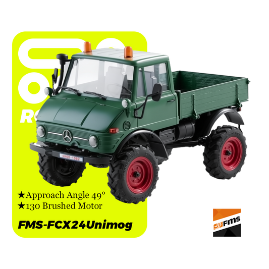 FMS-FCX24Unimog_1:24_ MercedesBenz Unimog_Rock Crawler RTR (130 Brushed Motor)