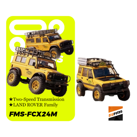 FMS-FCX24M_1:24_LAND ROVER Family_Land Rover Camel Trophy Heritage_Licensed Scaler_Portal Axles (Safari Sand)