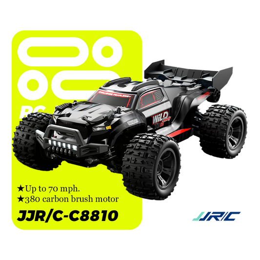 JJRC-C8810_1:18_4WD High-speed Carbon Brush RC Car_High Bright LED Lights_Independent Shock Absorption Buggy