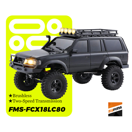 FMS-FCX18 PRO 1:18 Toyota Land Cruiser LC80 BRUSHLESS Heritage Edition_2-Speed Transmission + Portal Axles