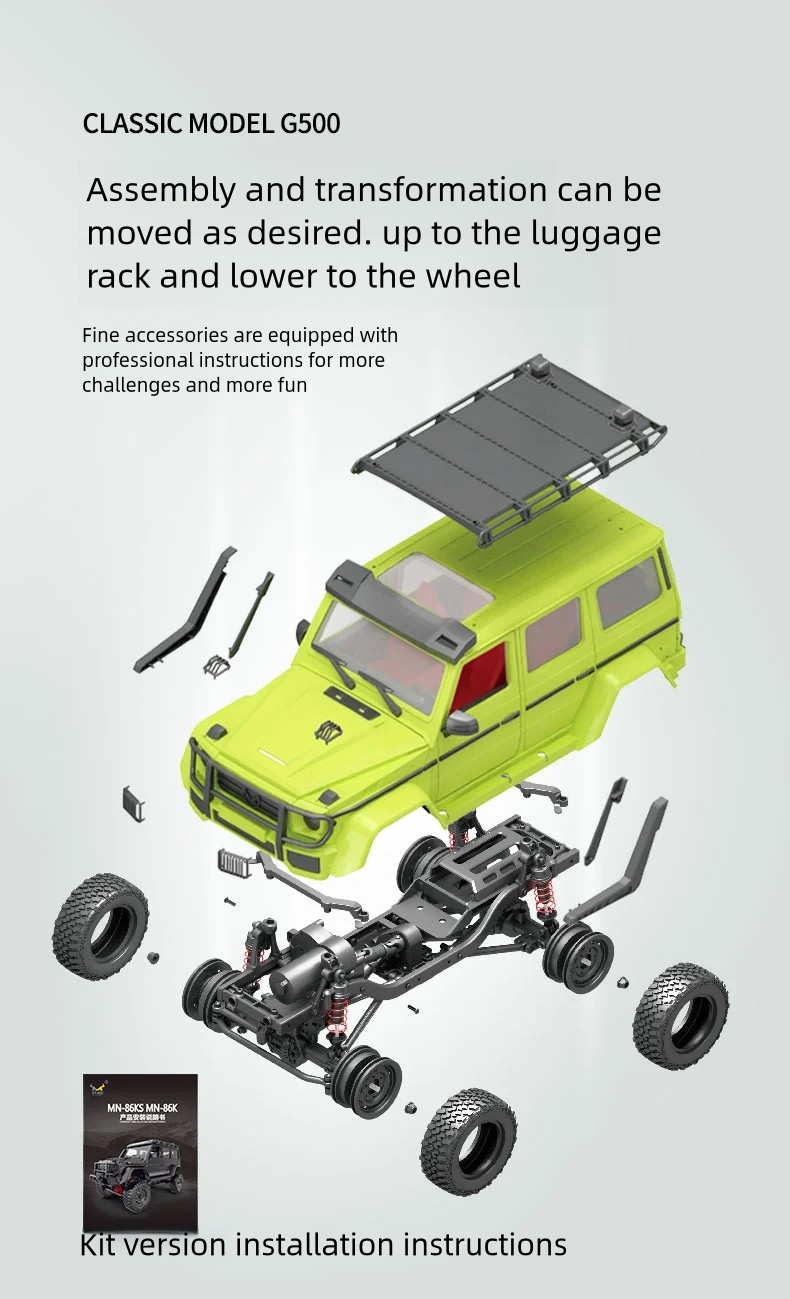 MN86S_1:12_Big G 4WD Climbing Vehicle_Upgrade Model 4*4 Complete Vehicle