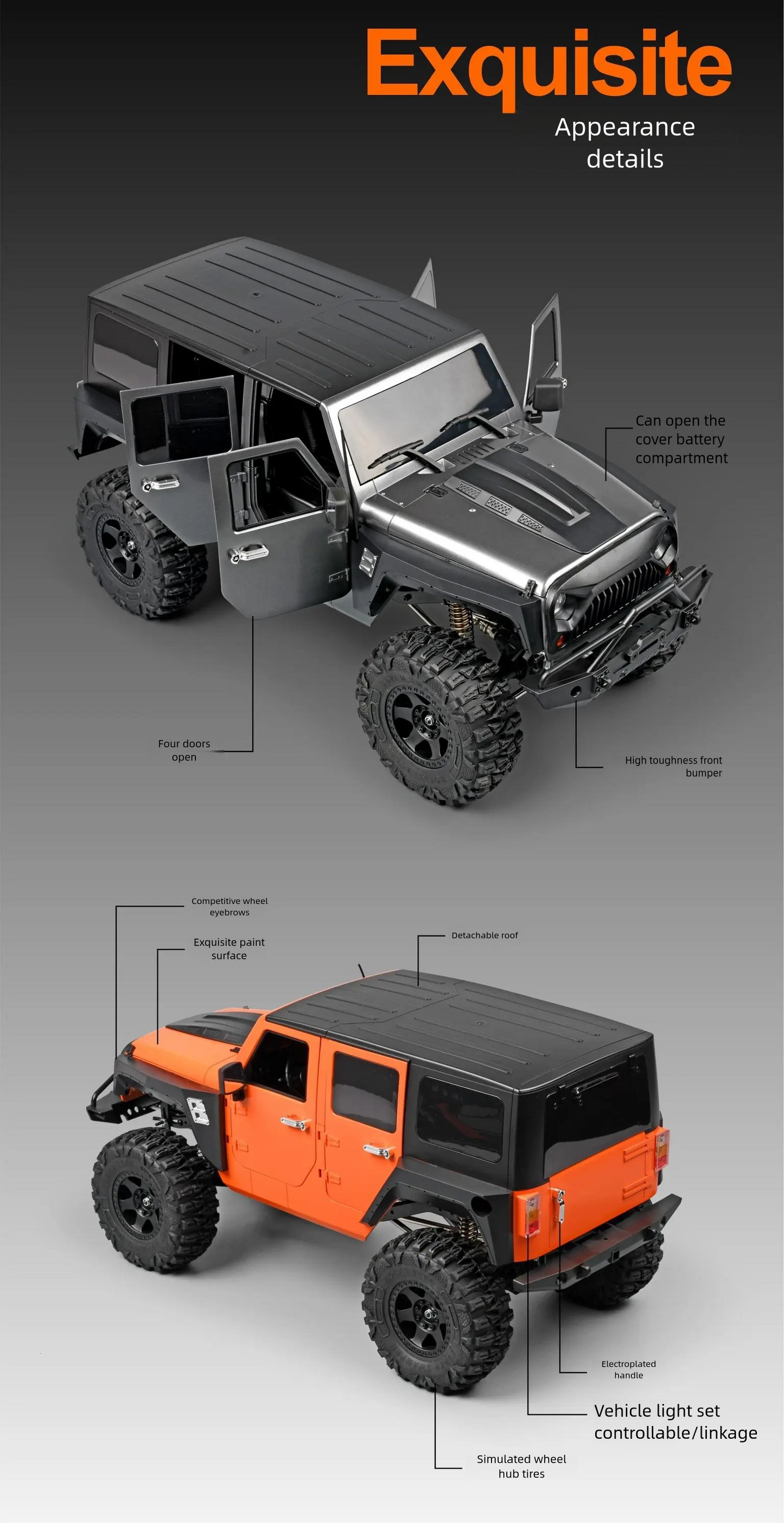 MN222_1:10_Full Scale R/C Model_2.4G 4WD Climbing