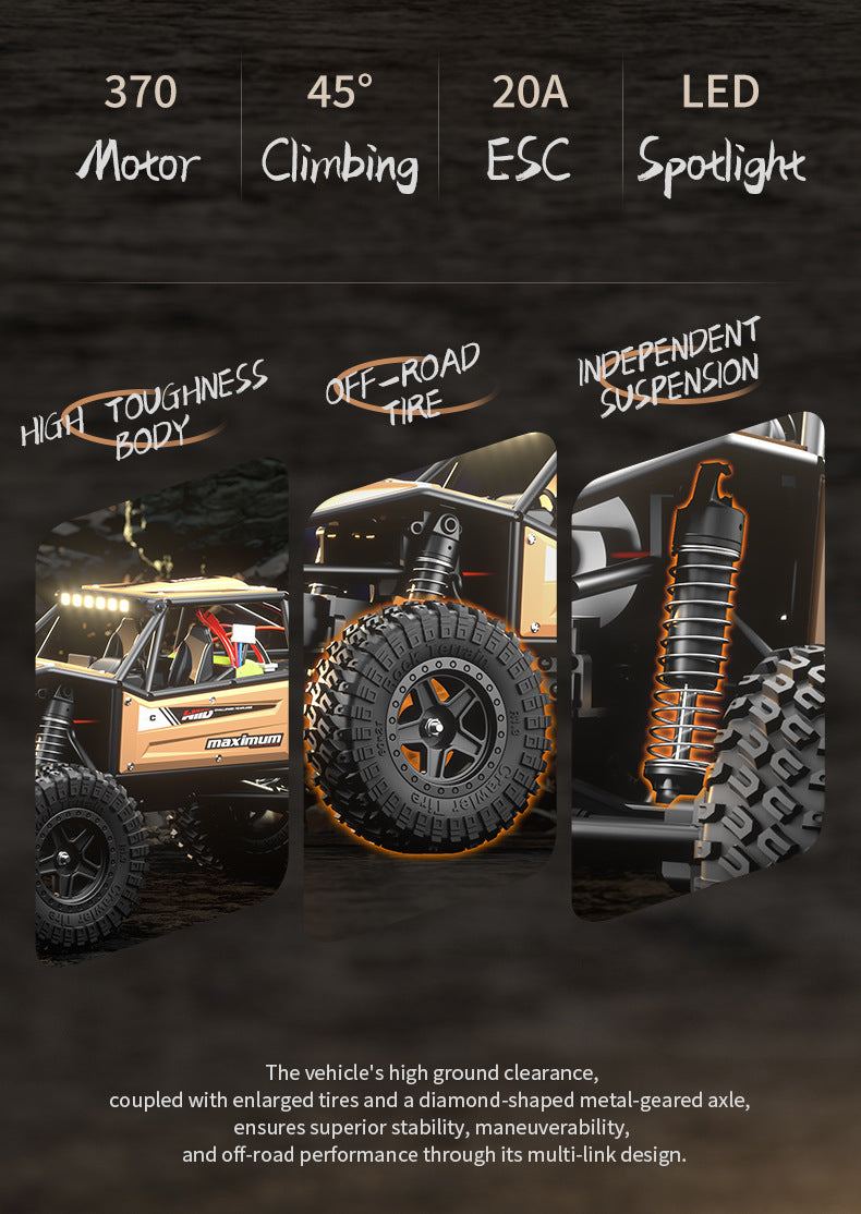 JJRC-C8808_1:18_Full Scale Simulation Tube Frame Model Car_Powerful Motor Shock Absorbing R/C Car