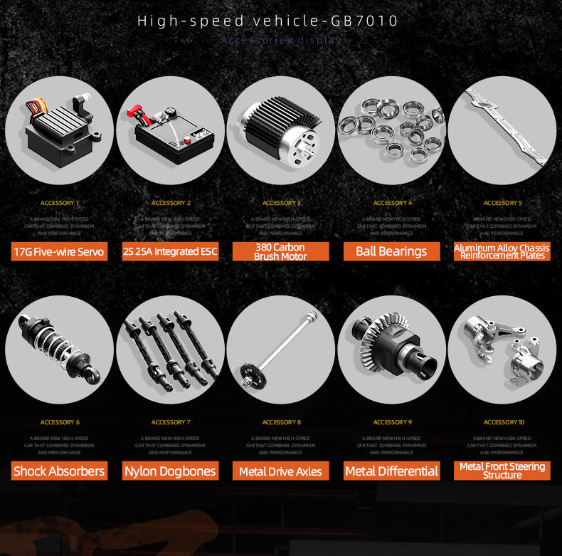 JJRC-C8810_1:18_4WD High-speed Carbon Brush RC Car_High Bright LED Lights_Independent Shock Absorption Buggy