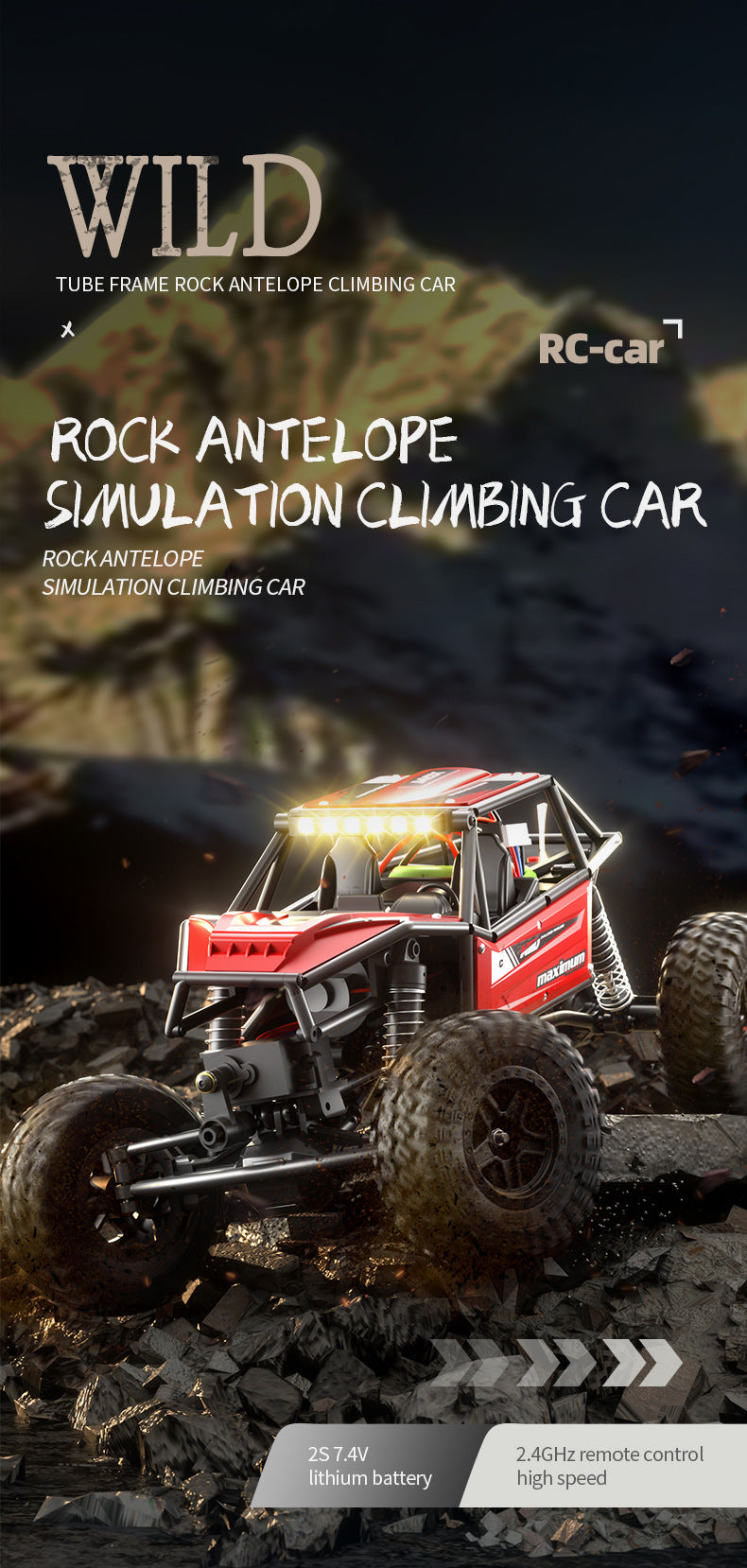 JJRC-C8808_1:18_Full Scale Simulation Tube Frame Model Car_Powerful Motor Shock Absorbing R/C Car