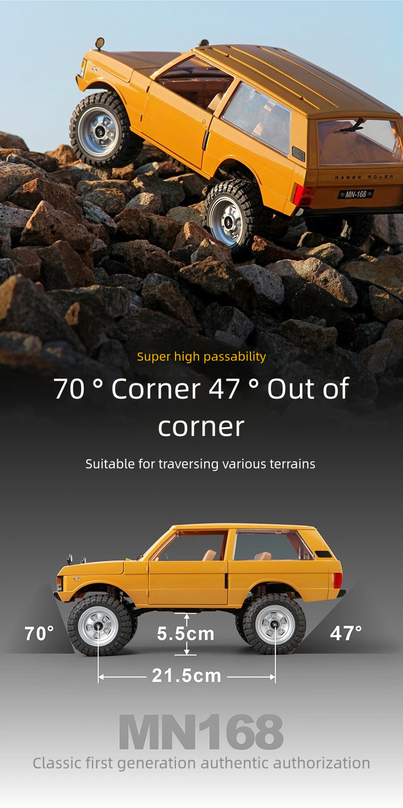 MN168_1:12_Range Rover Simulation RC Off-road Vehicle Model_4WD Full Scale Climbing