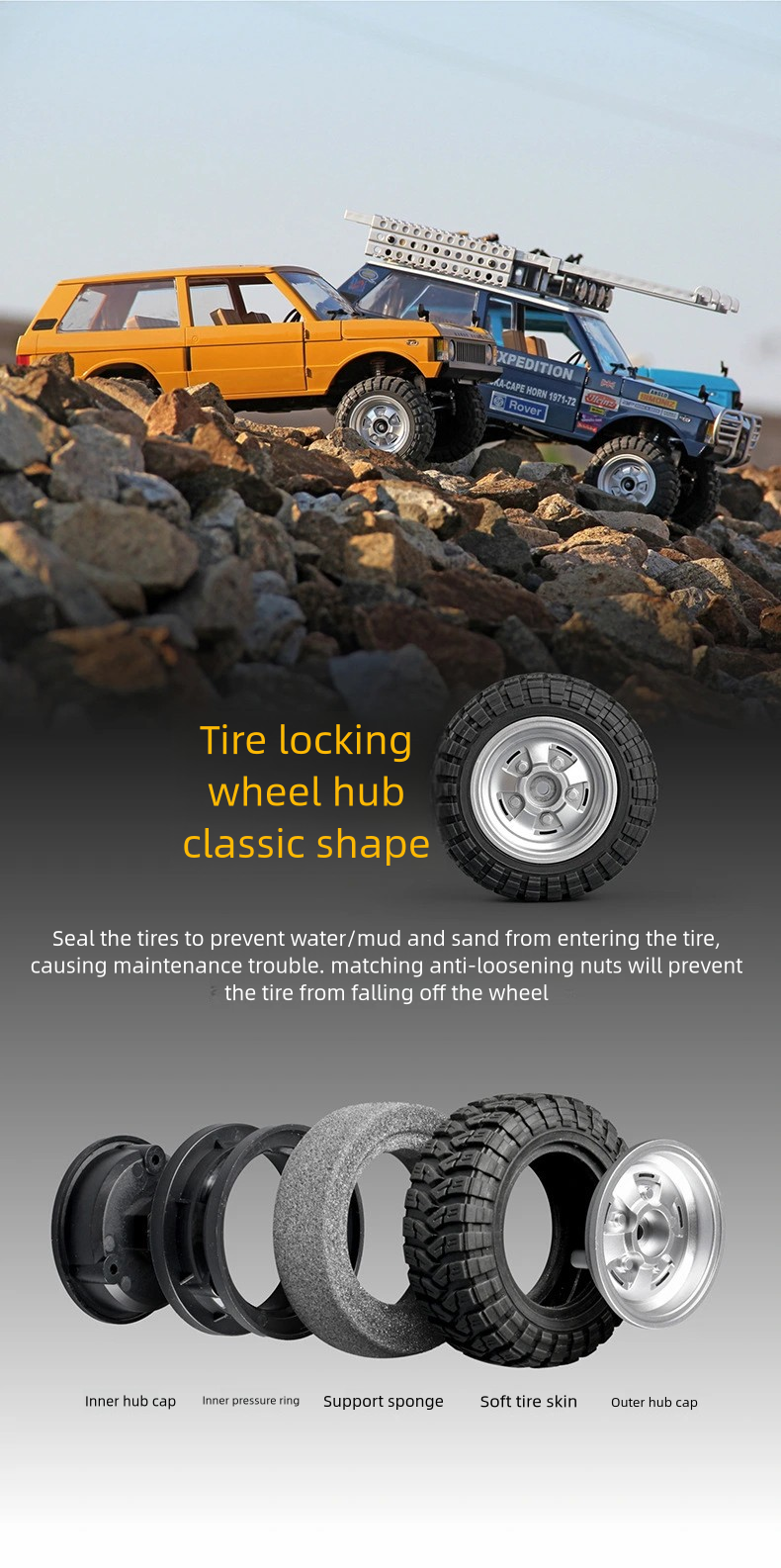 MN168_1:12_Range Rover Simulation RC Off-road Vehicle Model_4WD Full Scale Climbing