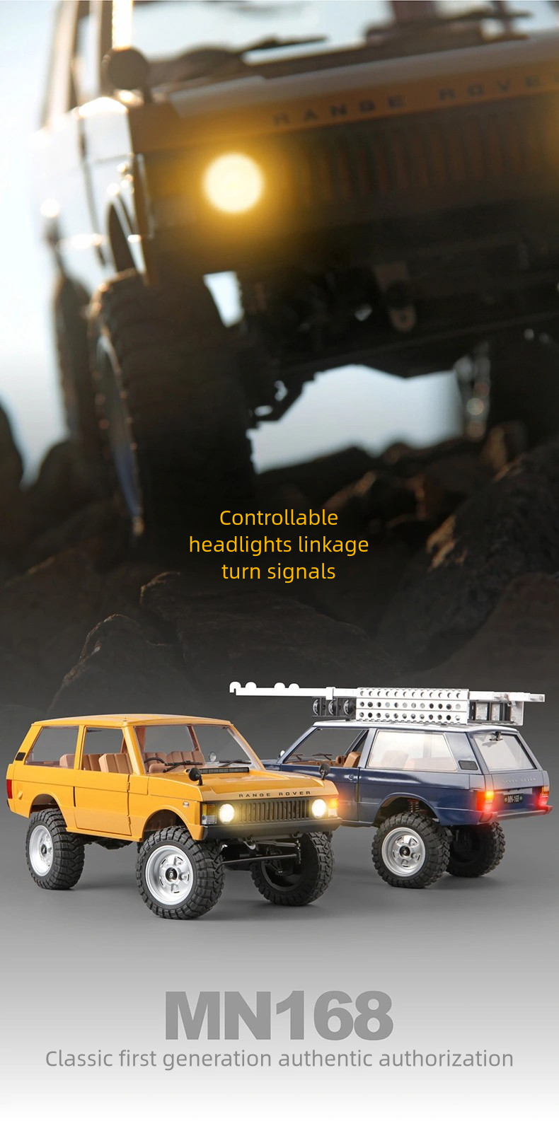 MN168_1:12_Range Rover Simulation RC Off-road Vehicle Model_4WD Full Scale Climbing