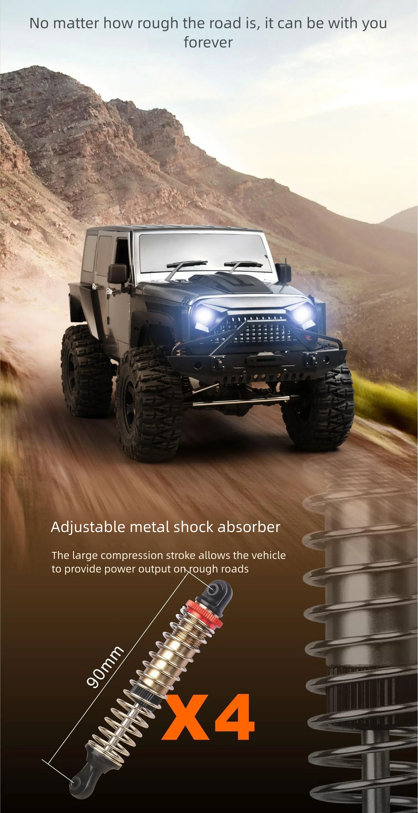 MN222_1:10_Full Scale R/C Model_2.4G 4WD Climbing
