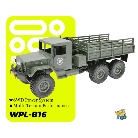 WPL-B16_1:16_Xtreme RC Crawler Truck_4WD_Waterproof Offroad Vehicle with Winch System