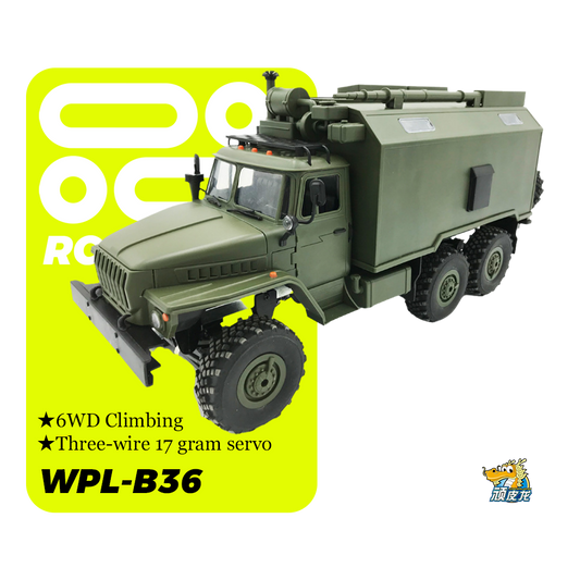 WPL-B36_1:16_ Urals_Soviet Command Army Card_Six wheel drive remote-controlled toy car_Climbing/wading/obstacle crossing