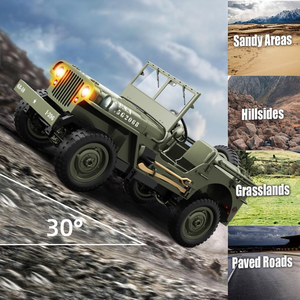 XtremeCrawl JJRC-C8815 Military RC Truck 1:10 Scale - 4WD Rock Crawler , 2.4GHz All-Terrain Vehicle