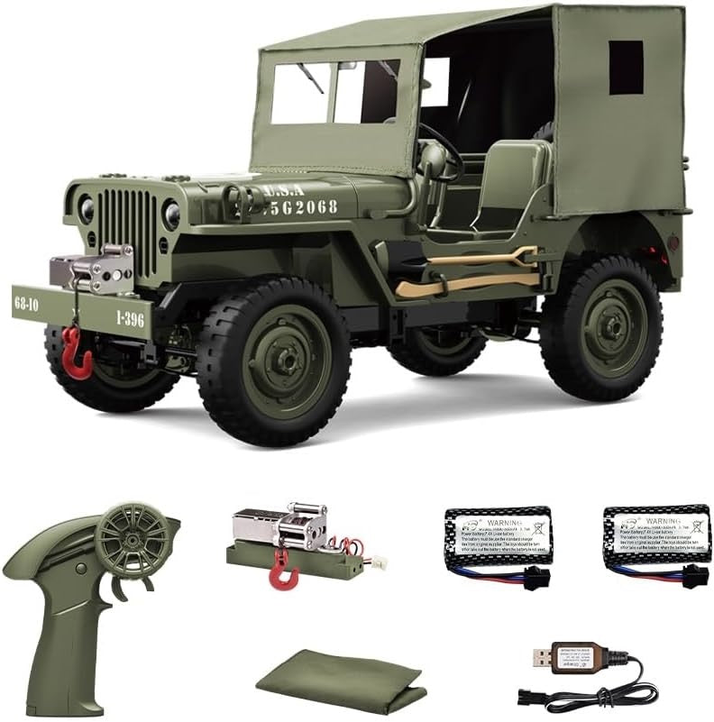 XtremeCrawl JJRC-C8815 Military RC Truck 1:10 Scale - 4WD Rock Crawler , 2.4GHz All-Terrain Vehicle
