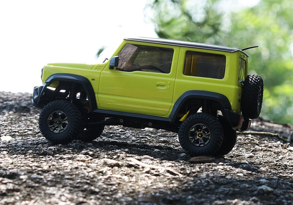 Suzuki Jimny Rock Crusher 1:18 Scale - UdiRC UCX2402RC Licensed Brushless Crawler with METAL GIRDER & 350mAh, 7.4V Lipo Ready (Yellow)
