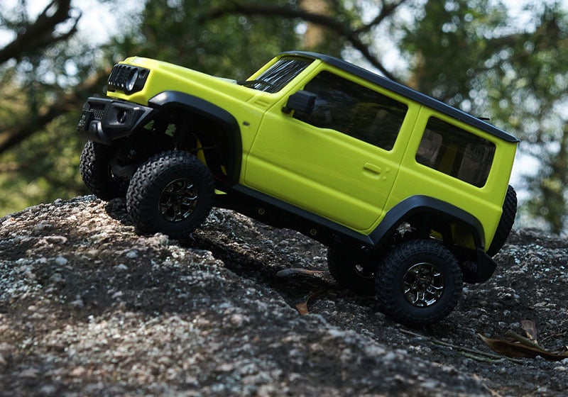 Suzuki Jimny Rock Crusher 1:18 Scale - UdiRC UCX2402RC Licensed Brushless Crawler with METAL GIRDER & 350mAh, 7.4V Lipo Ready (Yellow)