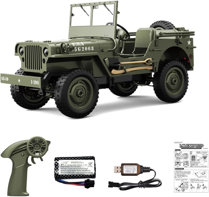 XtremeCrawl JJRC-C8815 Military RC Truck 1:10 Scale - 4WD Rock Crawler , 2.4GHz All-Terrain Vehicle