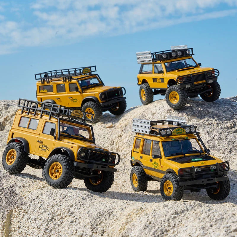 FMS-FCX24M_1:24_LAND ROVER Family_Land Rover Camel Trophy Heritage_Licensed Scaler_Portal Axles (Safari Sand)