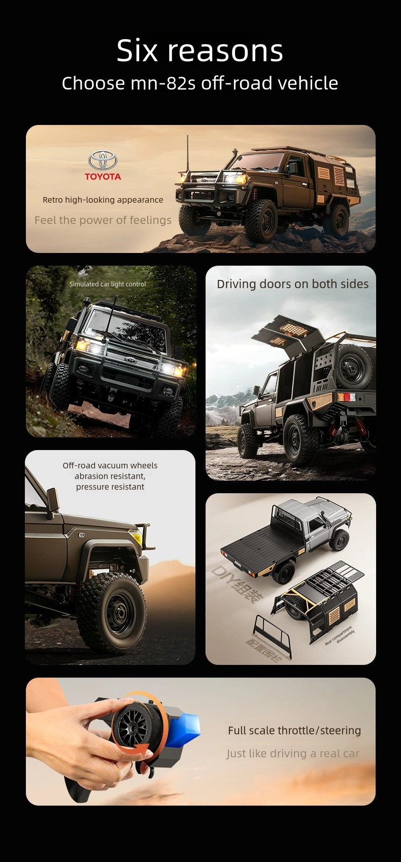 MN-82s_1:12_Full Scale Toyota Pickup_Climbing Off-Road Vehicle Enhanced Edition