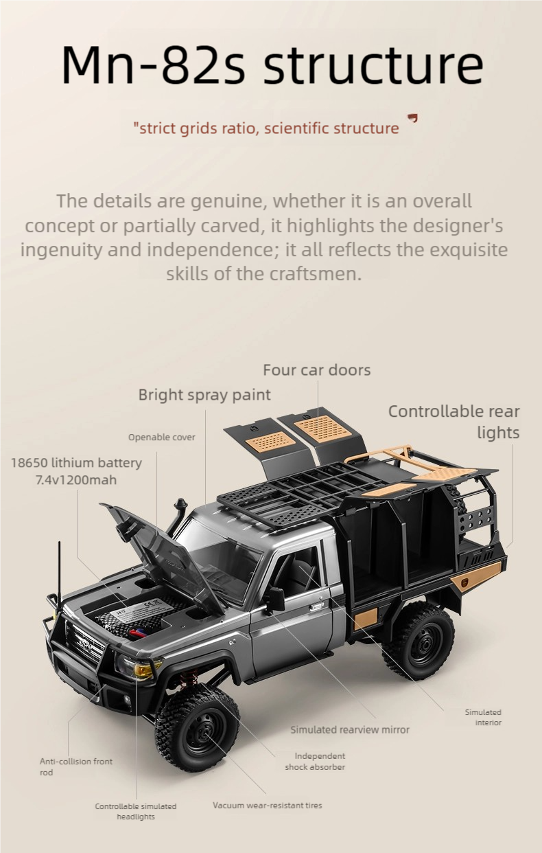 MN-82s_1:12_Full Scale Toyota Pickup_Climbing Off-Road Vehicle Enhanced Edition