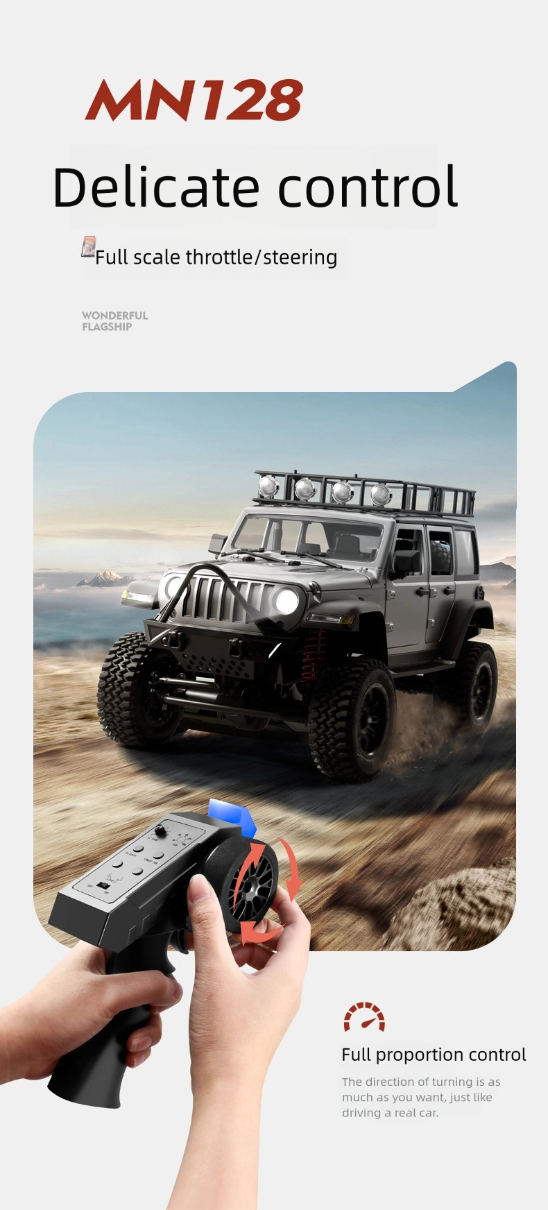 MN128_1:12_Full Scale R/C Model_4WD Crawler Simulation Off-road