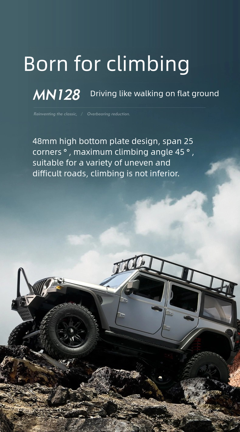 MN128_1:12_Full Scale R/C Model_4WD Crawler Simulation Off-road