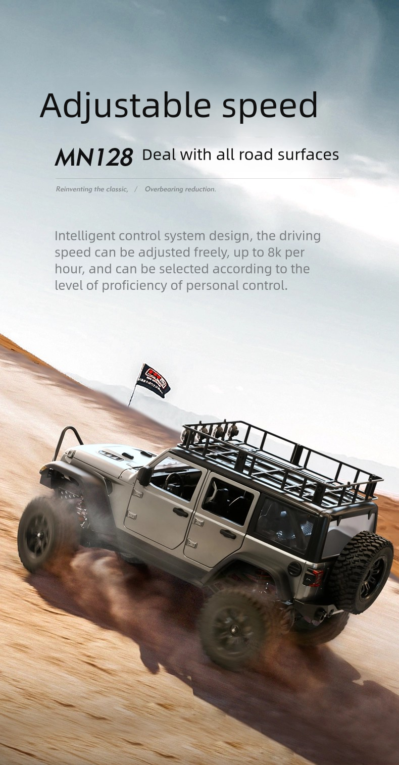 MN128_1:12_Full Scale R/C Model_4WD Crawler Simulation Off-road