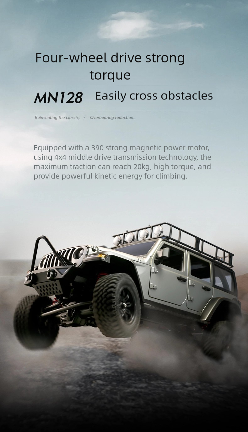 MN128_1:12_Full Scale R/C Model_4WD Crawler Simulation Off-road