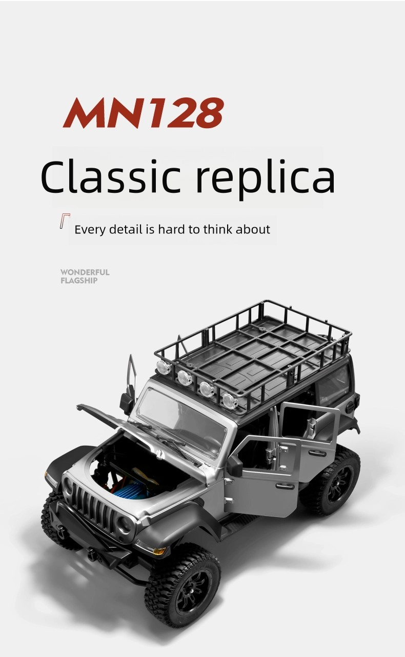 MN128_1:12_Full Scale R/C Model_4WD Crawler Simulation Off-road