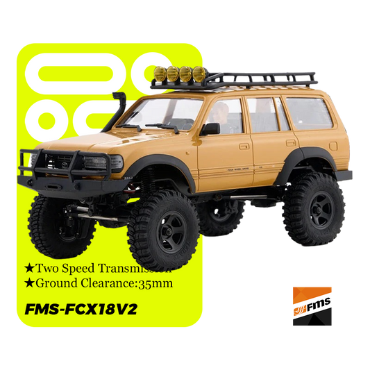 FMS-FCX18V2_1:18_Toyota Land Cruiser LC80 Heritage Edition_2-Speed Transmission + Portal Axles