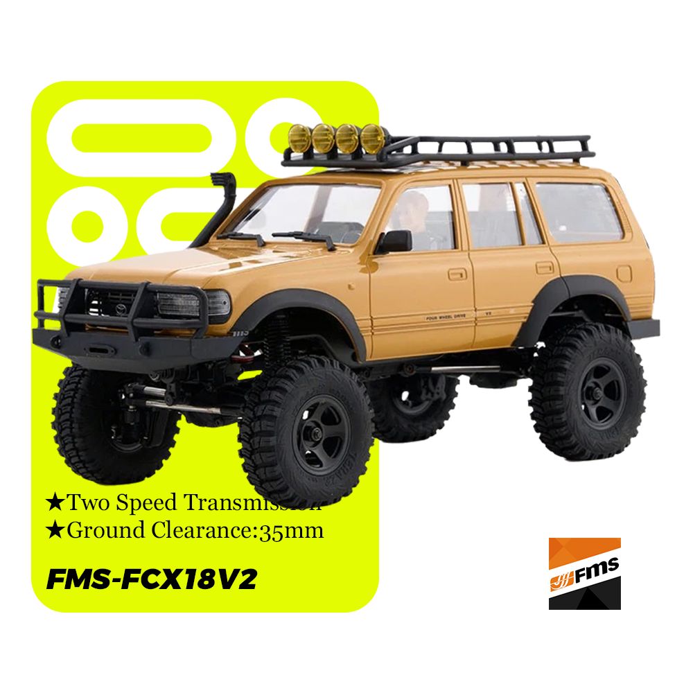 FMS-FCX18V2_1:18_Toyota Land Cruiser LC80 Heritage Edition_2-Speed Transmission + Portal Axles