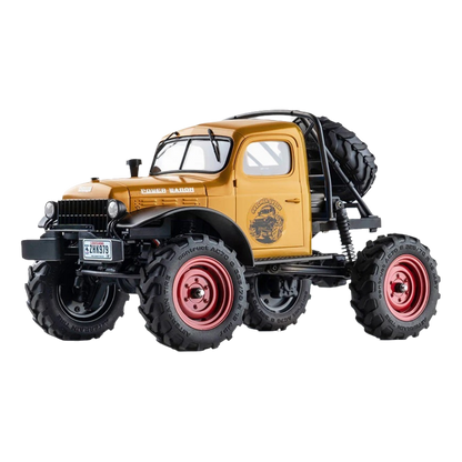 FMS-FCX24Dodge_1:24_ Power Wagon Trail Boss_3-Speed Transmission + Portal Axles (Baja Gold)