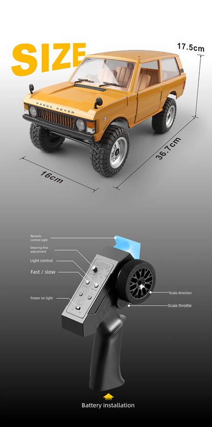 MN168_1:12_Range Rover Simulation RC Off-road Vehicle Model_4WD Full Scale Climbing