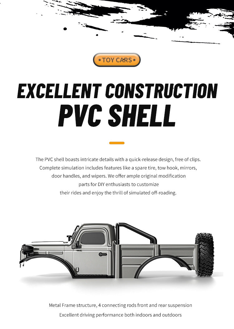 JJRC-C8813_1:18_Dodge Pickup Simulation Model_Full Scale 4WD Off-road Climbing RC RC Vehicle