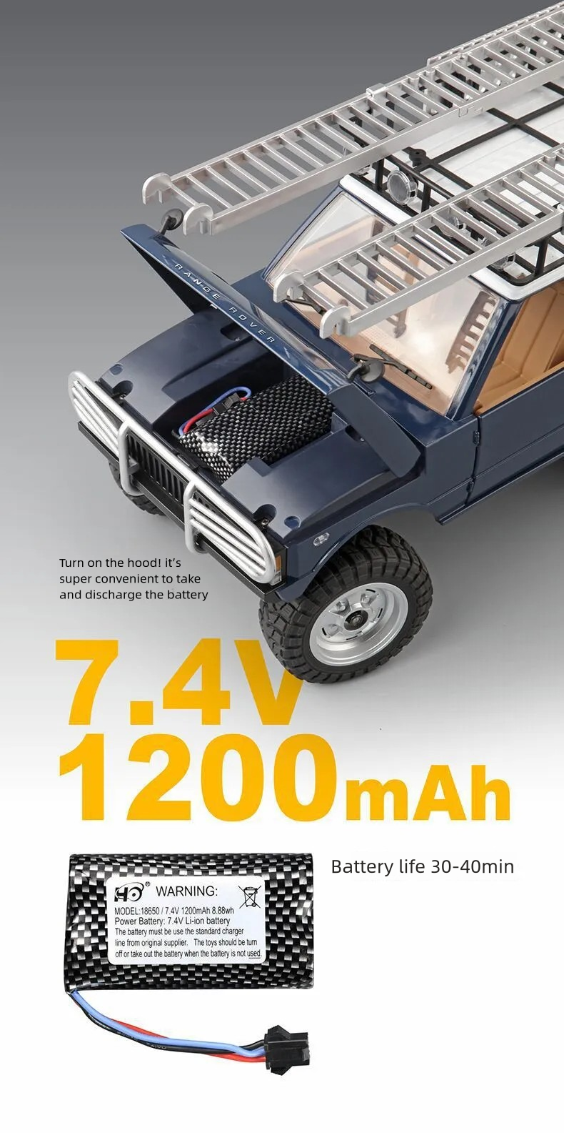 MN168_1:12_Range Rover Simulation RC Off-road Vehicle Model_4WD Full Scale Climbing