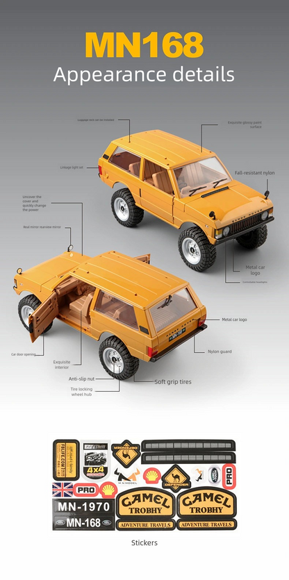 MN168_1:12_Range Rover Simulation RC Off-road Vehicle Model_4WD Full Scale Climbing