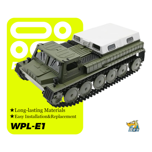 WPL-E1_1:10_Xtreme Armored Crawler_Military RC Tank with Oil-Filled Suspension & Night Vision Ready