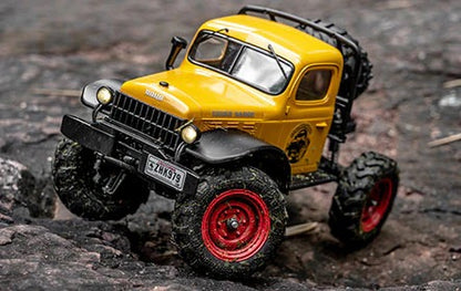 FMS-FCX24Dodge_1:24_ Power Wagon Trail Boss_3-Speed Transmission + Portal Axles (Baja Gold)