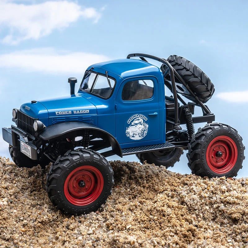 FMS-FCX24Dodge_1:24_ Power Wagon Trail Boss_3-Speed Transmission + Portal Axles (Baja Gold)