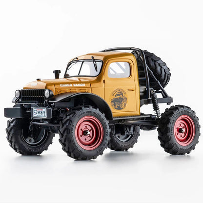 FMS-FCX24Dodge_1:24_ Power Wagon Trail Boss_3-Speed Transmission + Portal Axles (Baja Gold)