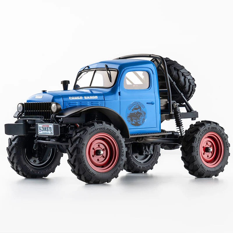 FMS-FCX24Dodge_1:24_ Power Wagon Trail Boss_3-Speed Transmission + Portal Axles (Baja Gold)