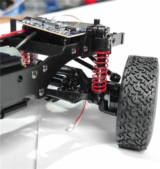 WPL C54 1:16 Pro Series RC Rock Crawler - 4x4 RTR Truck with 2.4GHz & Proportional Steering | 260 Brushed Motor + Upgraded Metal Gearbox & Oil-Filled Shocks