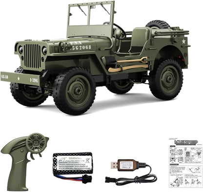 XtremeCrawl JJRC-C8815 Military RC Truck 1:10 Scale - 4WD Rock Crawler , 2.4GHz All-Terrain Vehicle