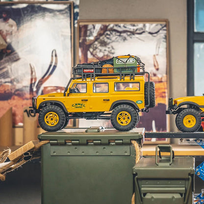 FMS-FCX24M_1:24_LAND ROVER Family_Land Rover Camel Trophy Heritage_Licensed Scaler_Portal Axles (Safari Sand)