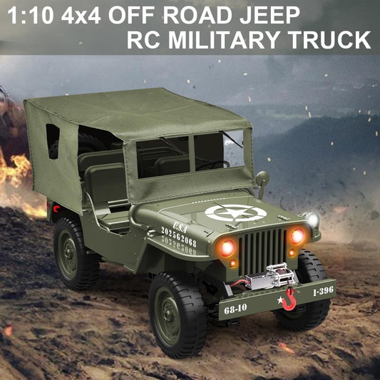 XtremeCrawl JJRC-C8815 Military RC Truck 1:10 Scale - 4WD Rock Crawler , 2.4GHz All-Terrain Vehicle